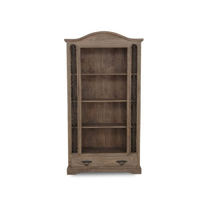 Jali Mango - Natural 1 Drawer Bookcase - In Stock