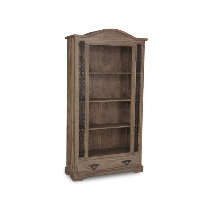 Jali Mango - Natural 1 Drawer Bookcase - In Stock