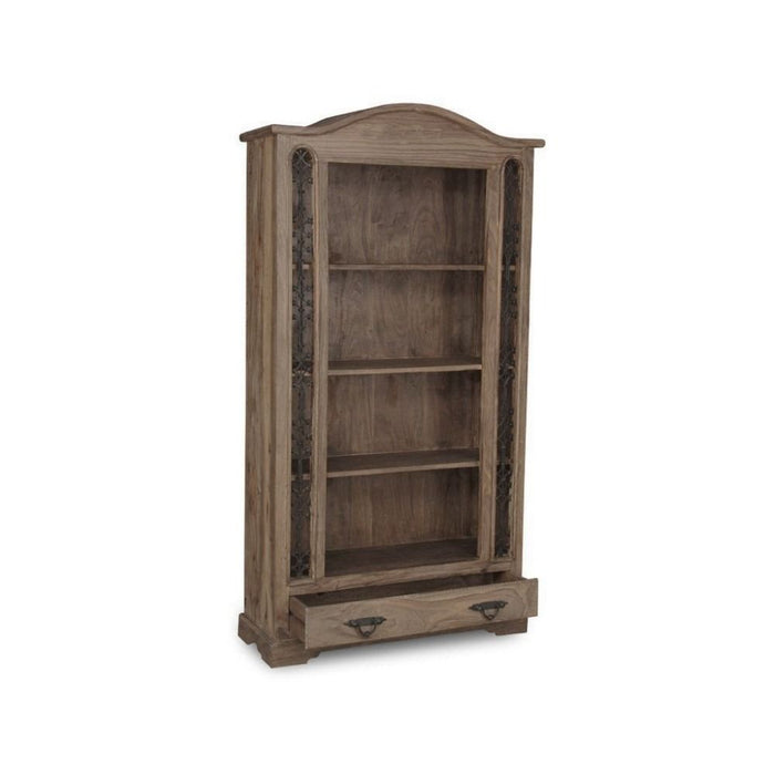 Jali Mango - Natural 1 Drawer Bookcase - In Stock