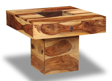 Jali Sheesham Light 60cm Pebble Coffee Table