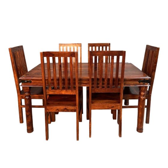 Acre & Artisan Jali 160Cm Dining Table 6 Jali Dining Chairs