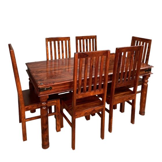 Acre & Artisan Jali 160Cm Dining Table 6 Jali Dining Chairs