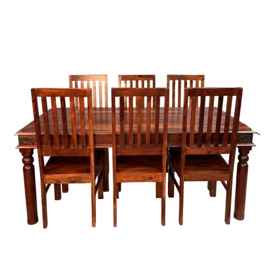 Acre & Artisan Jali 180Cm Dining Table 6 Jali Dining Chairs