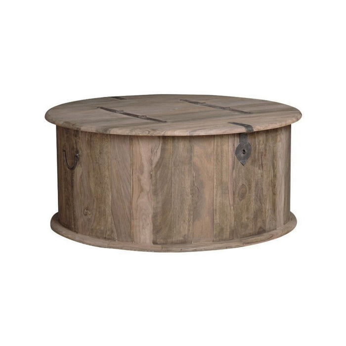 Jali Mango - Natural Round Trunk Coffee Table - In Stock