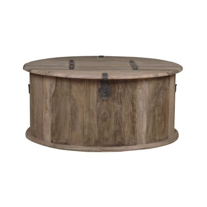Jali Mango - Natural Round Trunk Coffee Table - In Stock