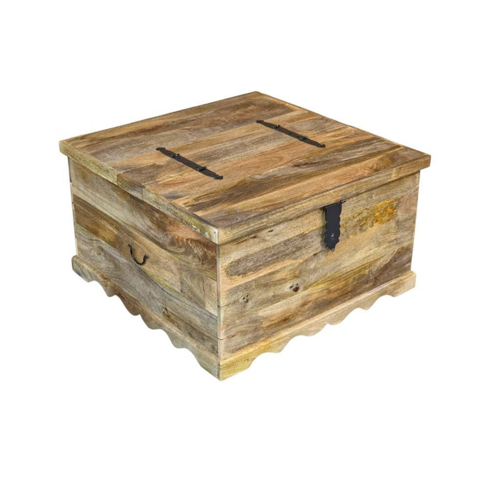 Jali Mango - Light Square Trunk Coffee Table - In Stock