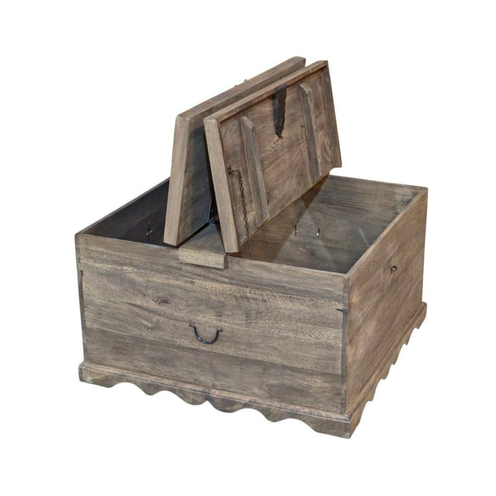 Jali Mango - Natural Square Trunk Coffee Table - In Stock