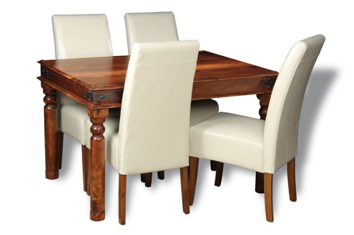 Acre & Artisan Small Jali Dining Table And 4 Madrid Chairs1