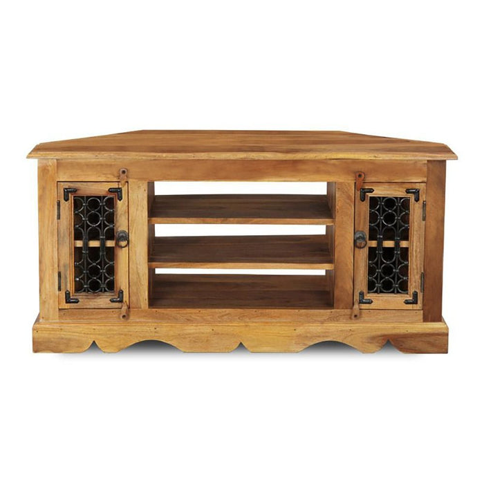 Jali Mango - Light 114cm Corner TV Unit - In Stock