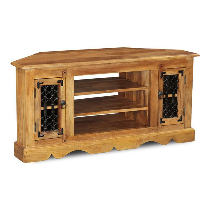 Jali Mango - Light 114cm Corner TV Unit - In Stock