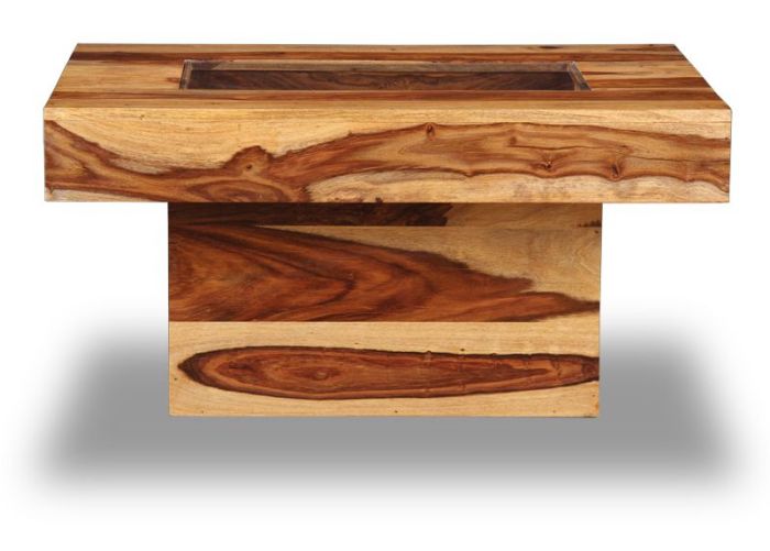Acre & Artisan Jali Sheesham 90Cm Pebble Coffee Table In Stock Light