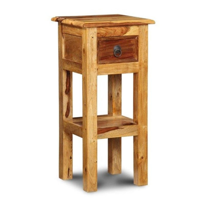 Jali Sheehsam Lamp Table - Light- Last One Remaining