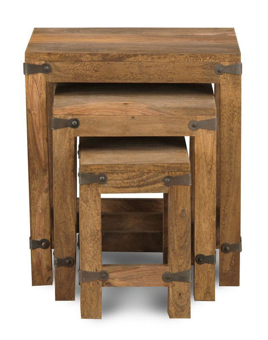 Jali Sheesham - Nest of Tables - In Stock-Natural