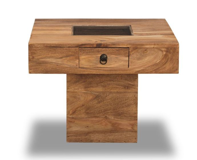 Acre & Artisan Jali Sheesham 60Cm Pebble Coffee Table In Stock Natural