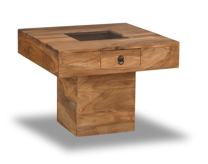 Acre & Artisan Jali Sheesham 60Cm Pebble Coffee Table In Stock Natural