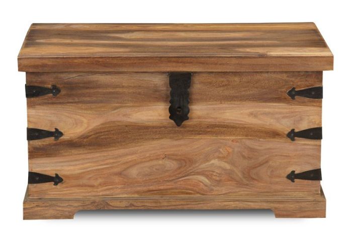 Acre & Artisan Jali Sheesjam 90Cm Storage Chest Natural