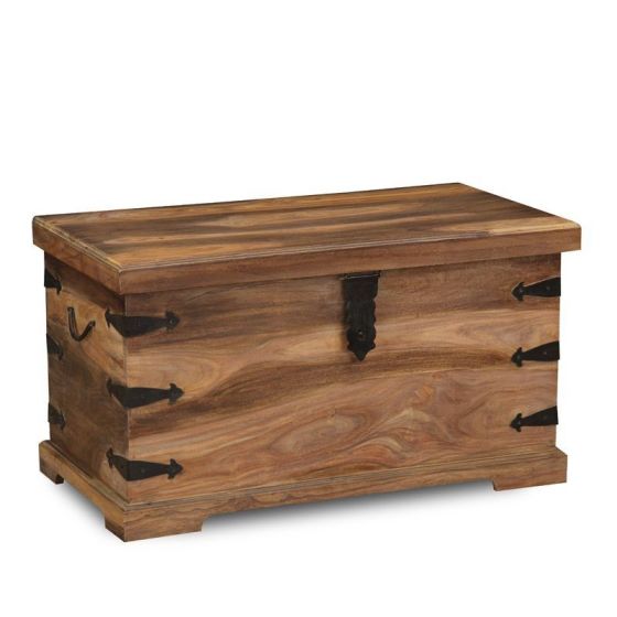 Acre & Artisan Jali Sheesjam 90Cm Storage Chest Natural