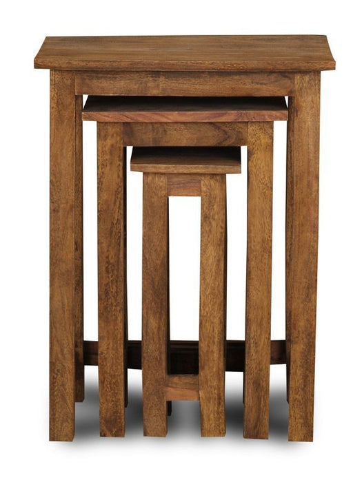 Jali Sheesham Tall Nest of Tables - Natural