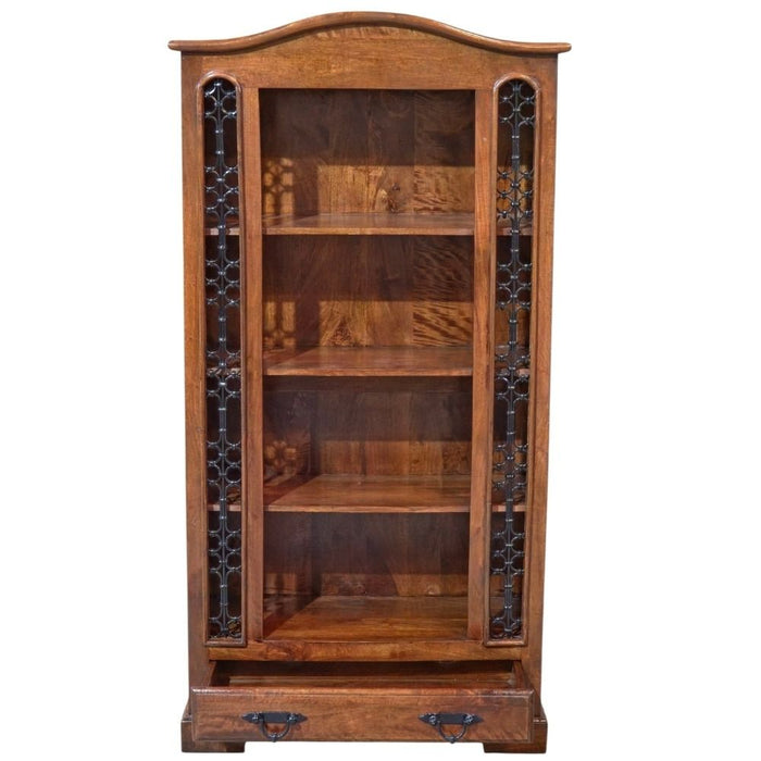 Jali Mango - Honey 1 Drawer 90cm Bookcase - In Stock