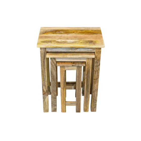 Acre & Artisan Jali Light Tall Nest Of Tables