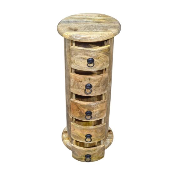 Acre & Artisan Jali Light 5 Drawer Slim Drum