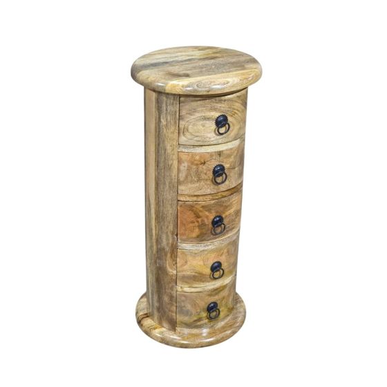 Acre & Artisan Jali Light 5 Drawer Slim Drum