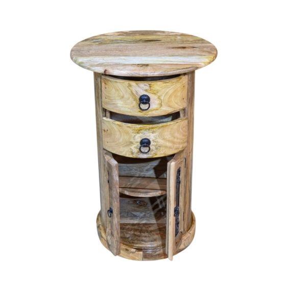 Acre & Artisan Jali Light Drum Cabinet