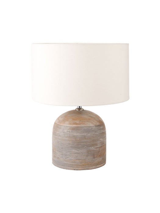 Jannu Wooden Grooved Table Lamp
