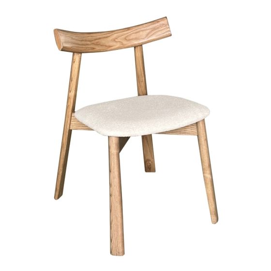 Acre & Artisan Japandi Cream Boucle Dining Chair