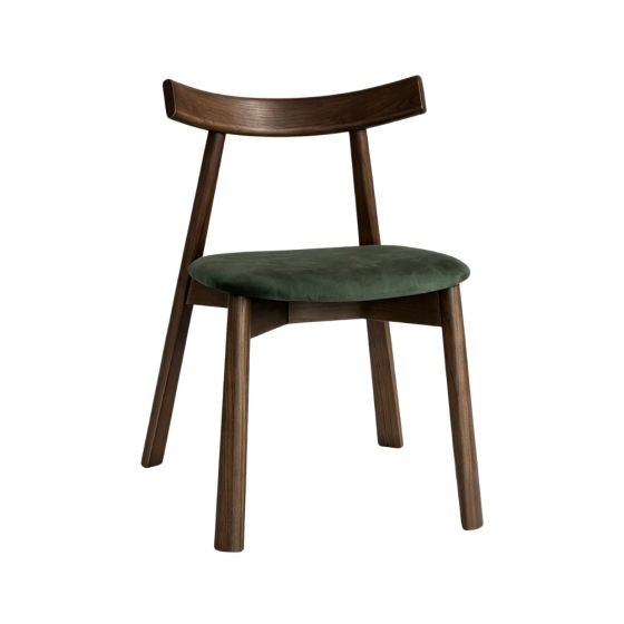 Acre & Artisan Japandi Green Dark Leg Dining Chair