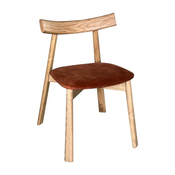 Acre & Artisan Japandi Rust Orange Dining Chair
