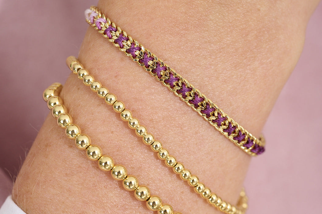 Jeju Purple & Gold Bracelet Stack