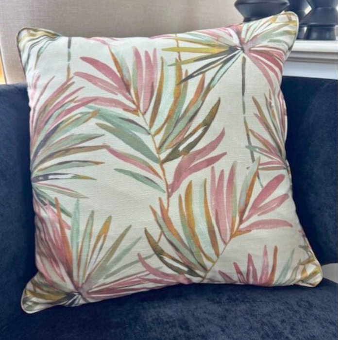 Kaia Piped Blush Mint Cushions