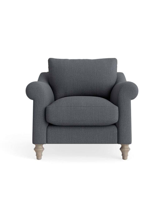 Kalmar Armchair Ã¢â‚¬â€œ Slate Blue Herringbone