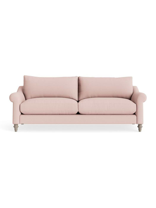 Kalmar Three Seater Sofa Ã¢â‚¬â€œ Soft Rose Cotton Linen