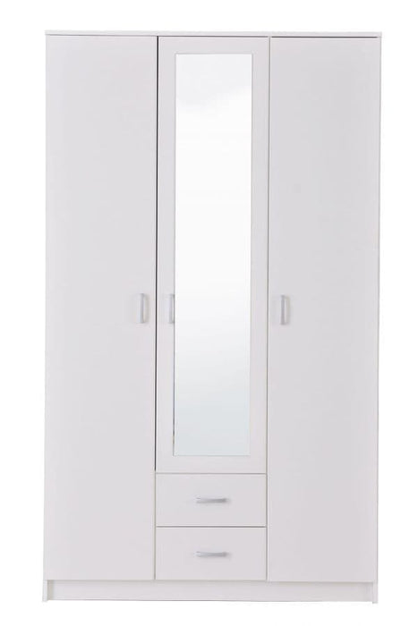 White 3-Door Wardrobe