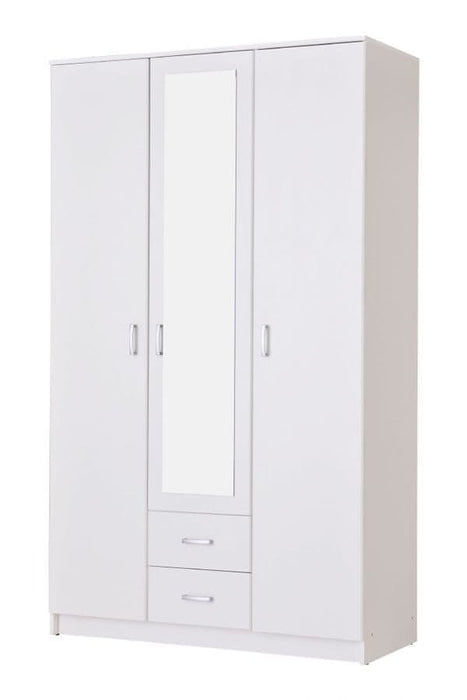 White 3-Door Wardrobe