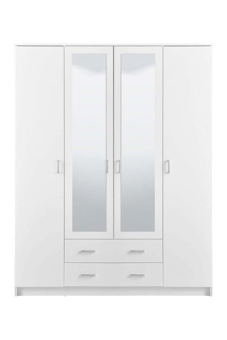Kano White 4 Door Wardrobe