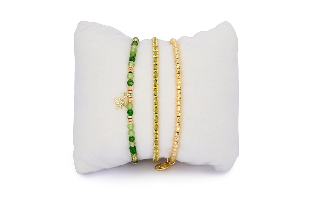 Kauai Peridot & Gold Bracelet Stack