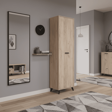 Amos Mann Oak Slim Wardrobe