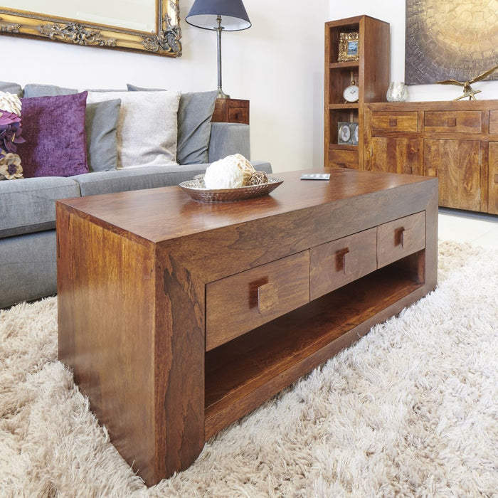 Dakota 110cm 6 Drawer Coffee Table - In Stock
