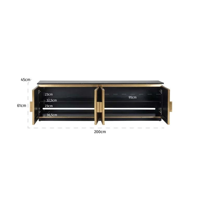 Ironville Large TV Cabinet with 4 Doors