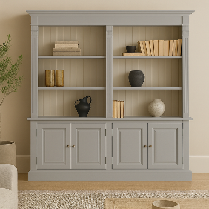 Traditional Large Bookcase with Cupboard