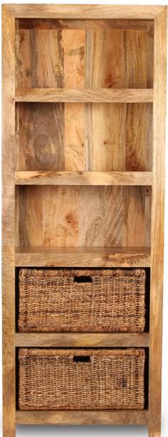Light Dakota 76cm Tall Shelves with Baskets - Due 10th October