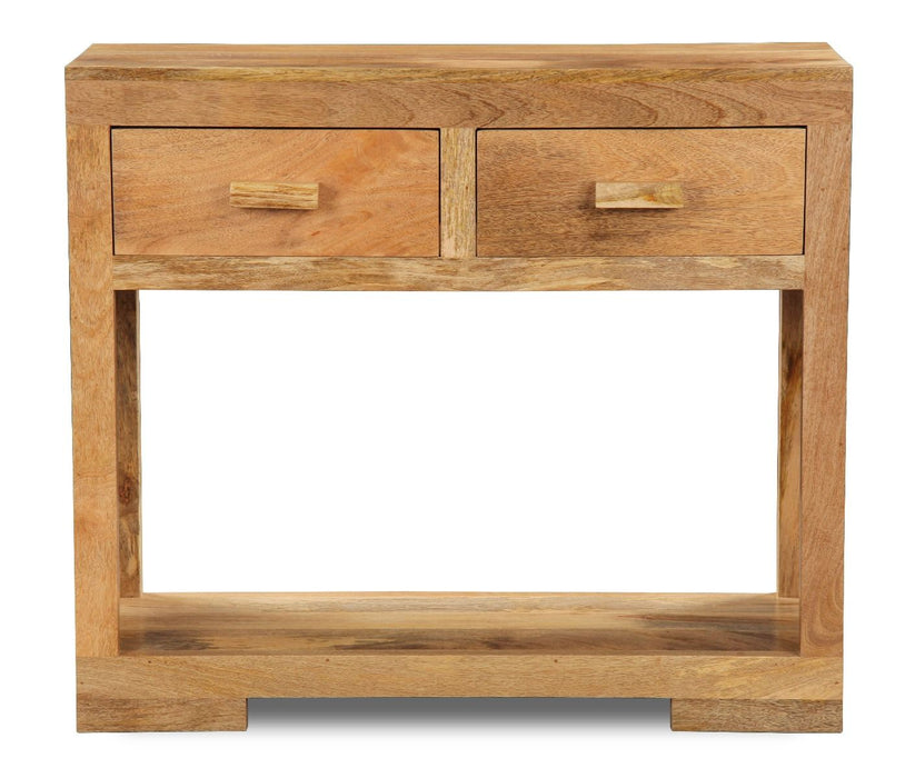 Light Mango Wood 90cm Console Table - In Stock