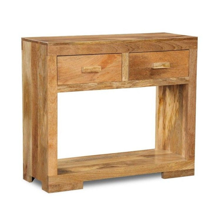 Light Mango Wood 90cm Console Table - In Stock