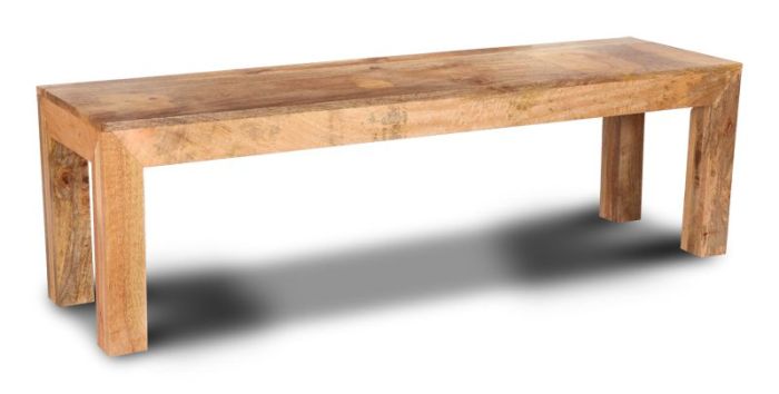 Acre & Artisan Light Mango Wood Large Bench (150cm)
