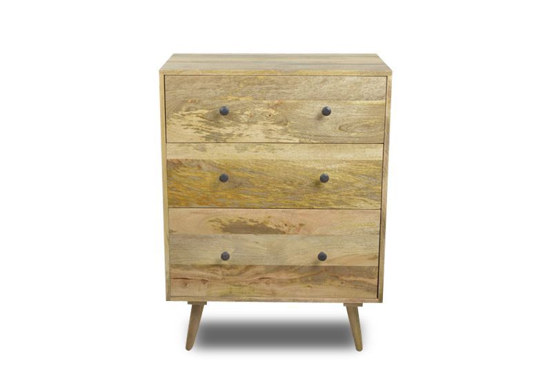 Light Retro Chic 75cm Chest Of Drawers - In Stock