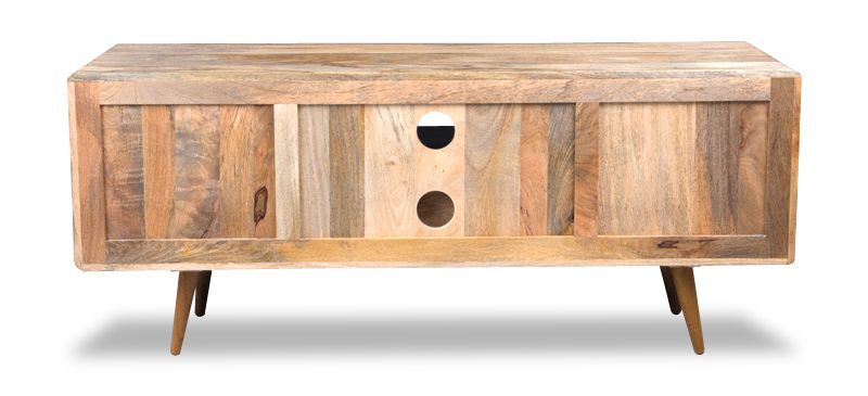 Light Vintage Mango 145cm Media Unit - In Stock