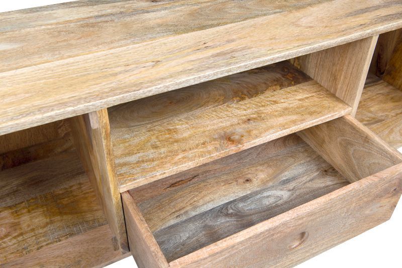 Light Vintage Mango 145cm Media Unit - In Stock